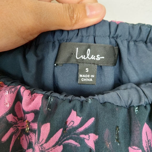 Lulus Love and Blooms Floral Print Off-the-Shoulder Maxi Dress Size Small - Picture 5 of 8